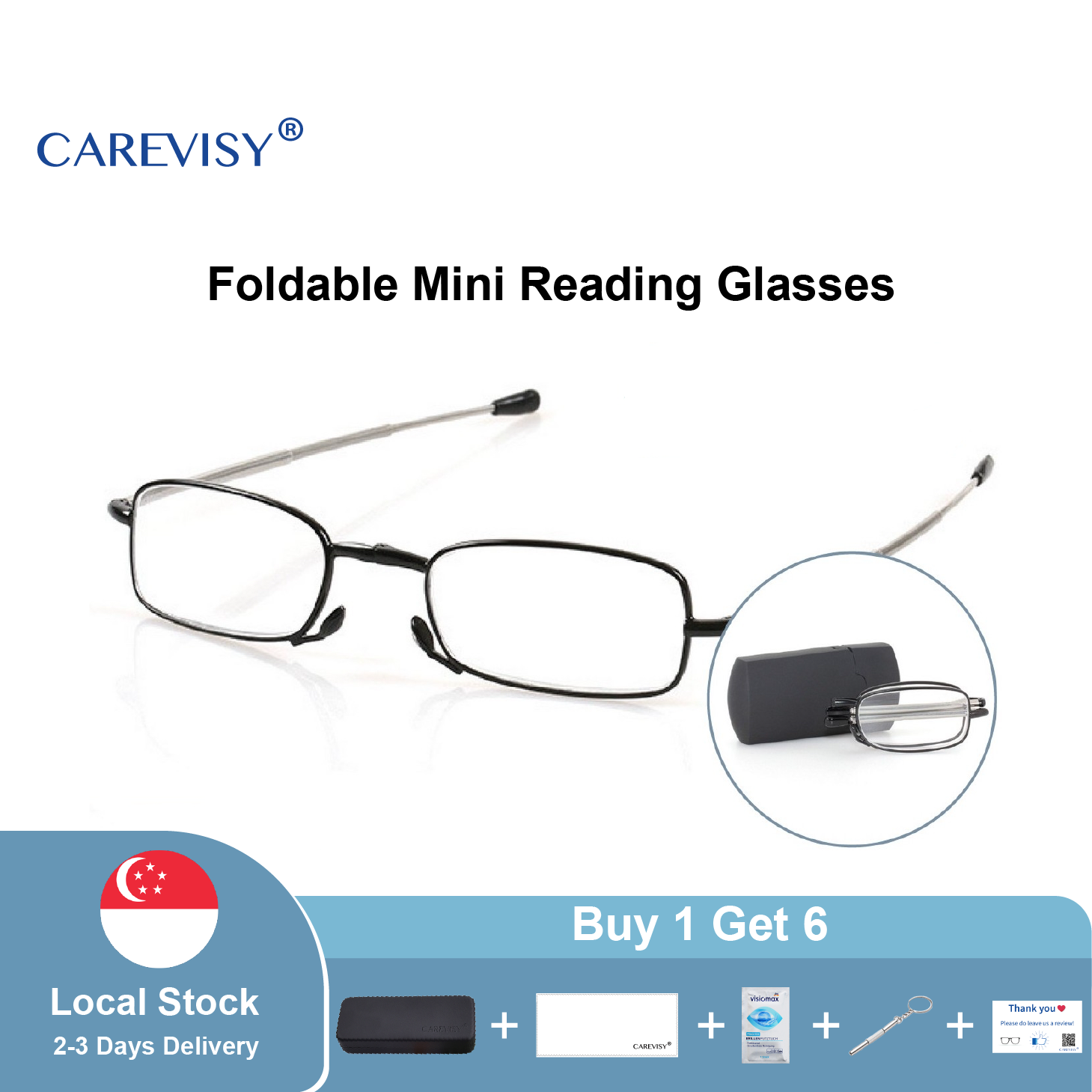 Mini top reading glasses