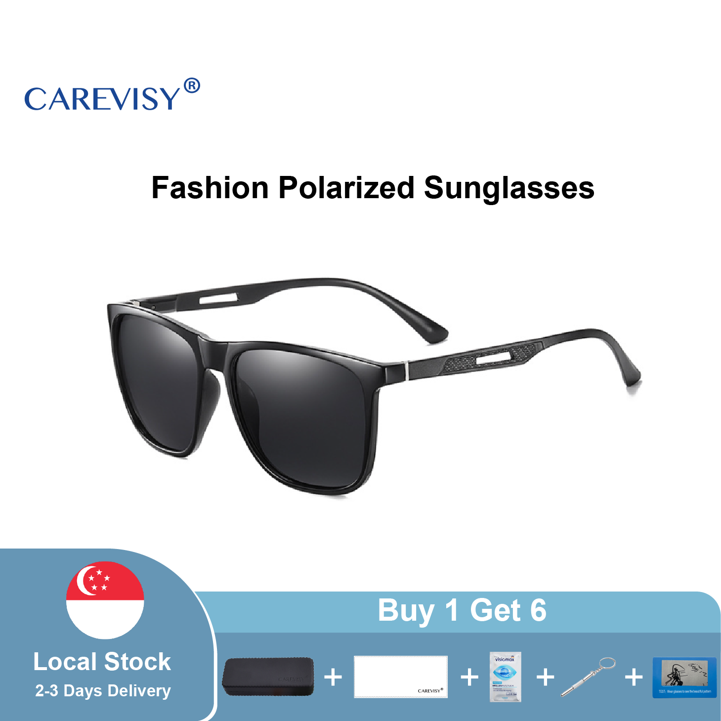 CAREVISY Fashion Polarized Sunglasses UV400 Protection Anti Glare