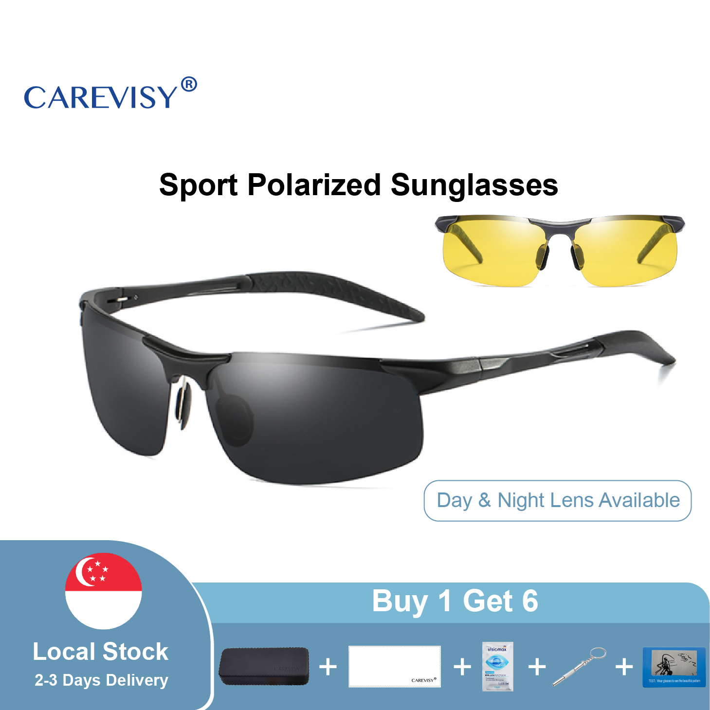 Sport Polarized Sunglasses C6020 – CAREVISY