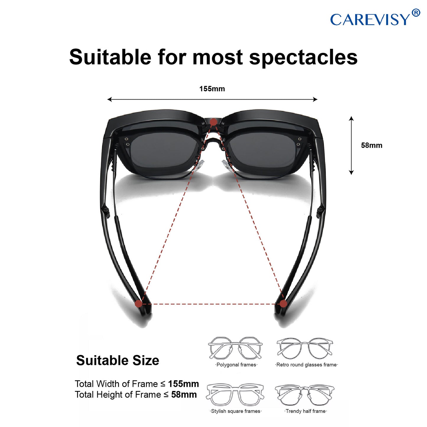 Foldable Wear-over Sunglasses C6097