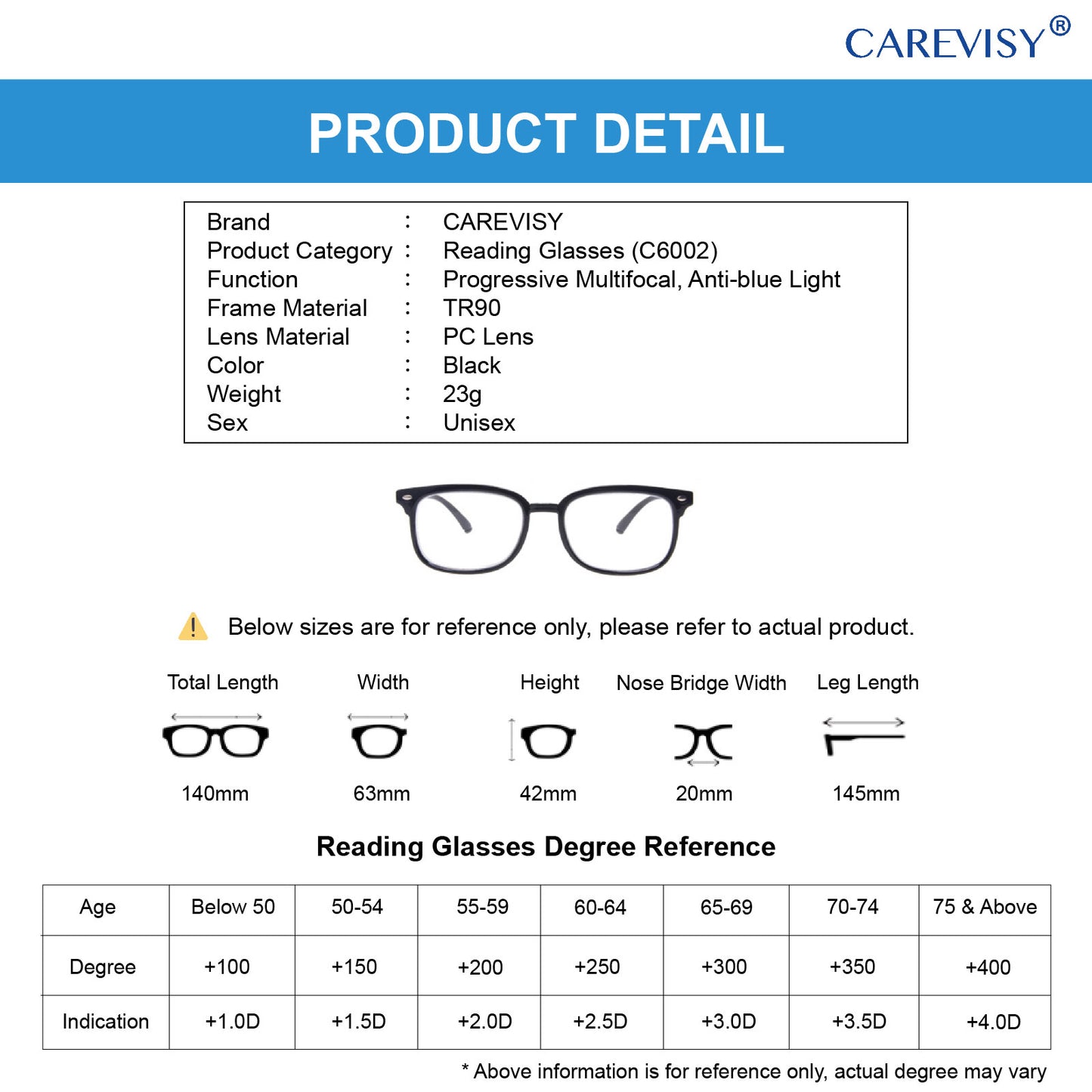 TR90 Progressive Reading Glasses C6002