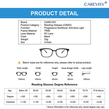 TR90 Progressive Reading Glasses C6002