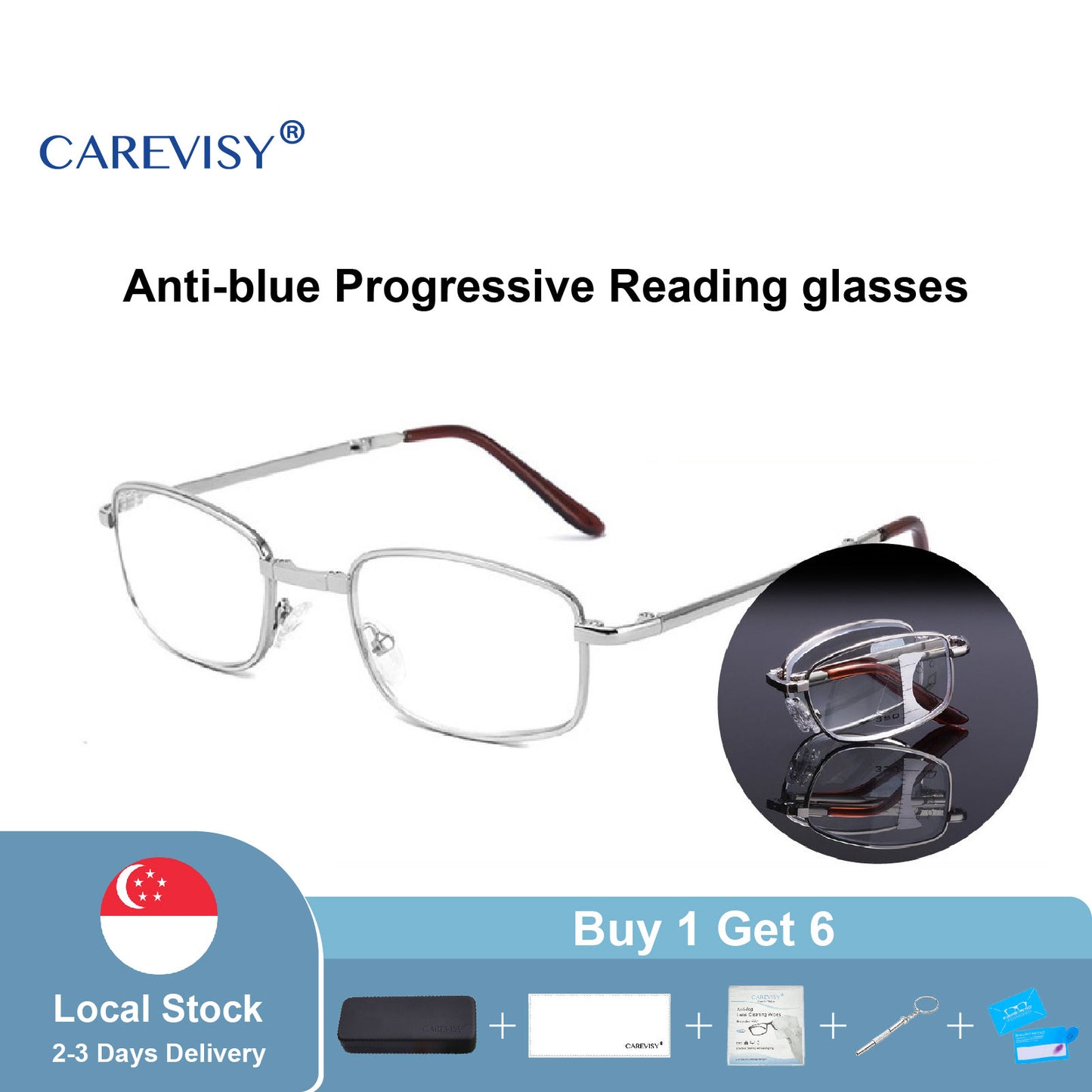 Foldable Progressive Reading Glasses C6003