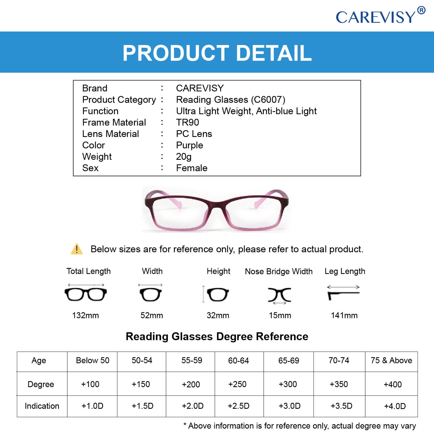 TR90 Anti-Blue Reading Glasses C6007