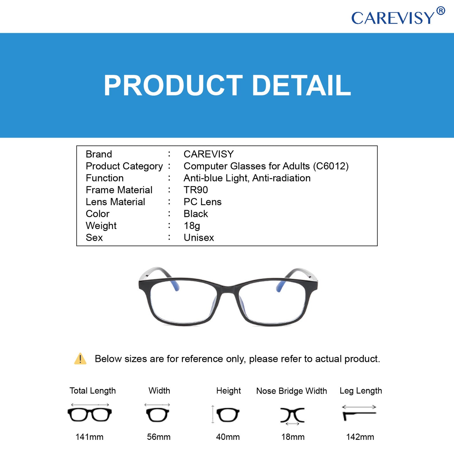 Classic Anti Blue Light Glasses C6012