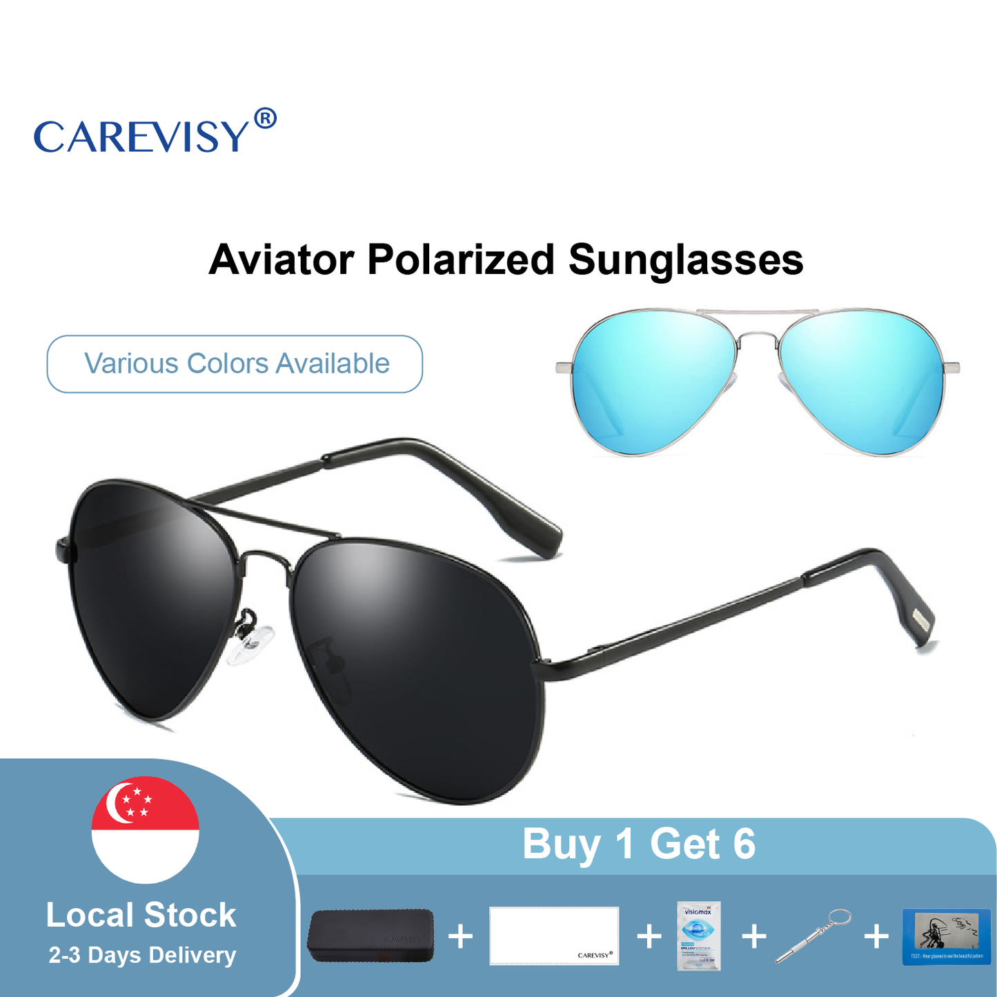 Aviator Polarized Sunglasses C6021