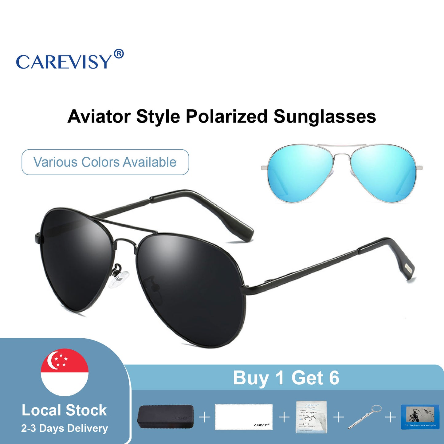 Aviator Polarized Sunglasses C6021