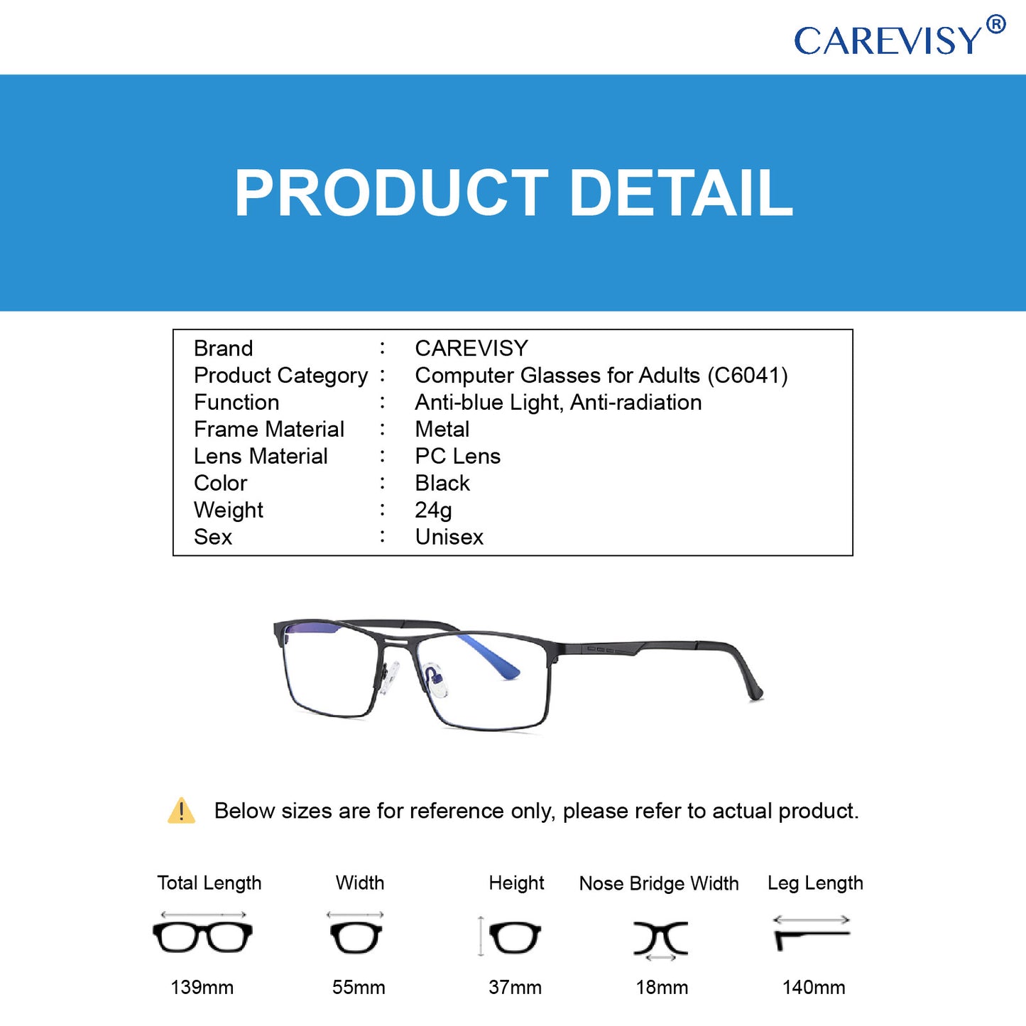 Business Anti Blue Light Glasses C6041