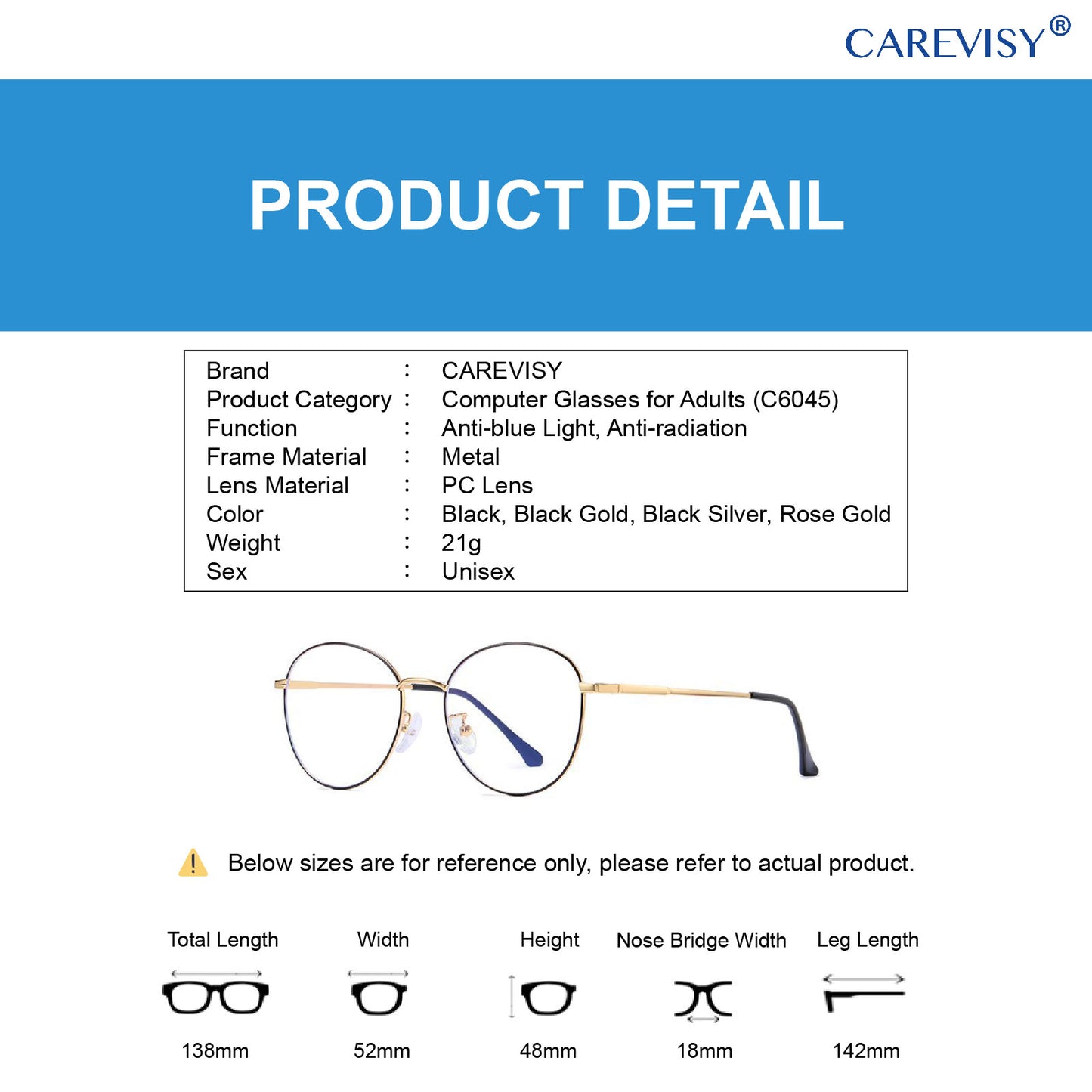 Trendy Anti Blue Light Glasses C6045