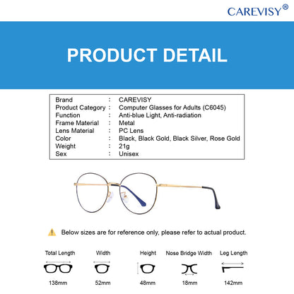 Trendy Anti Blue Light Glasses C6045