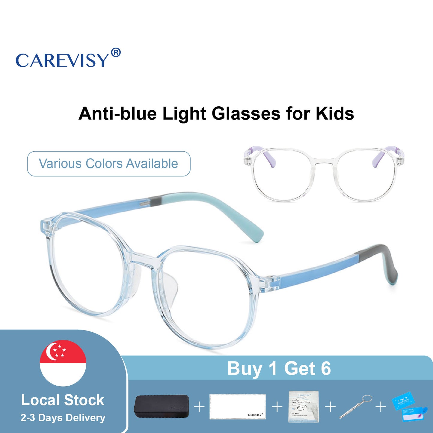 Colorful Anti-blue Light Glasses Kids C6071