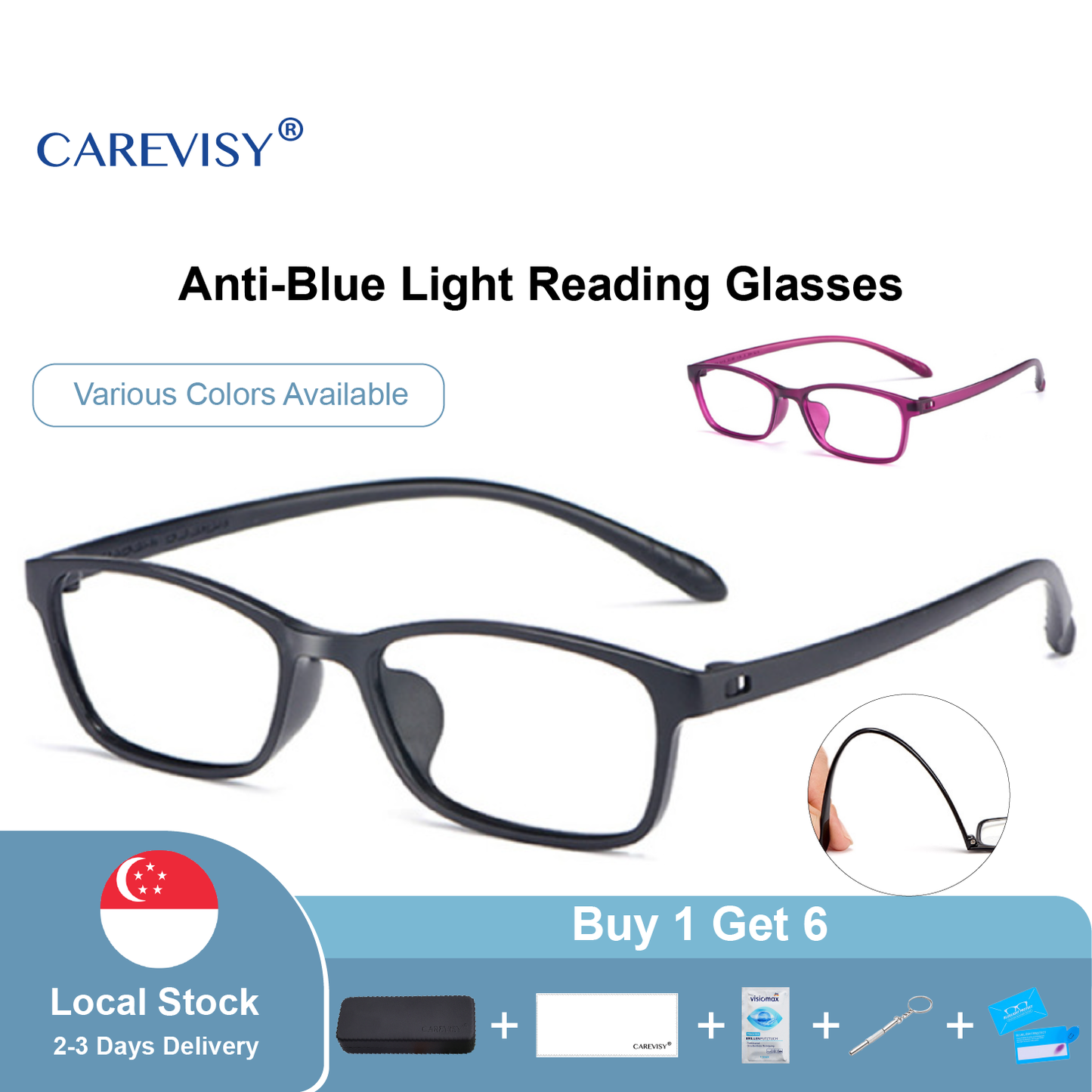 Classic Anti-blue light Reading Glasses C6076