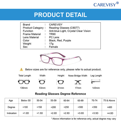 Fashion Anti-blue Light Reading Glasses C6077