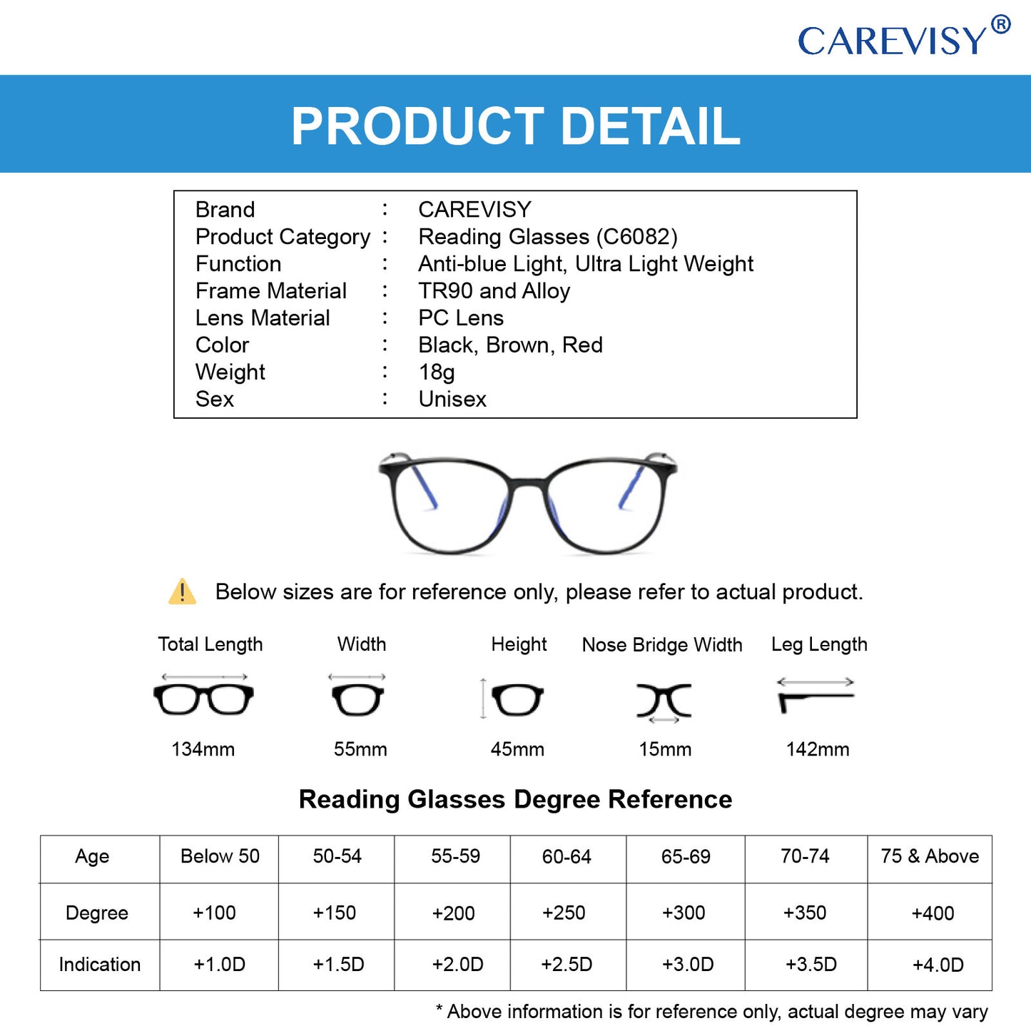 Comfortable Anti-blue Light Reading Glasses