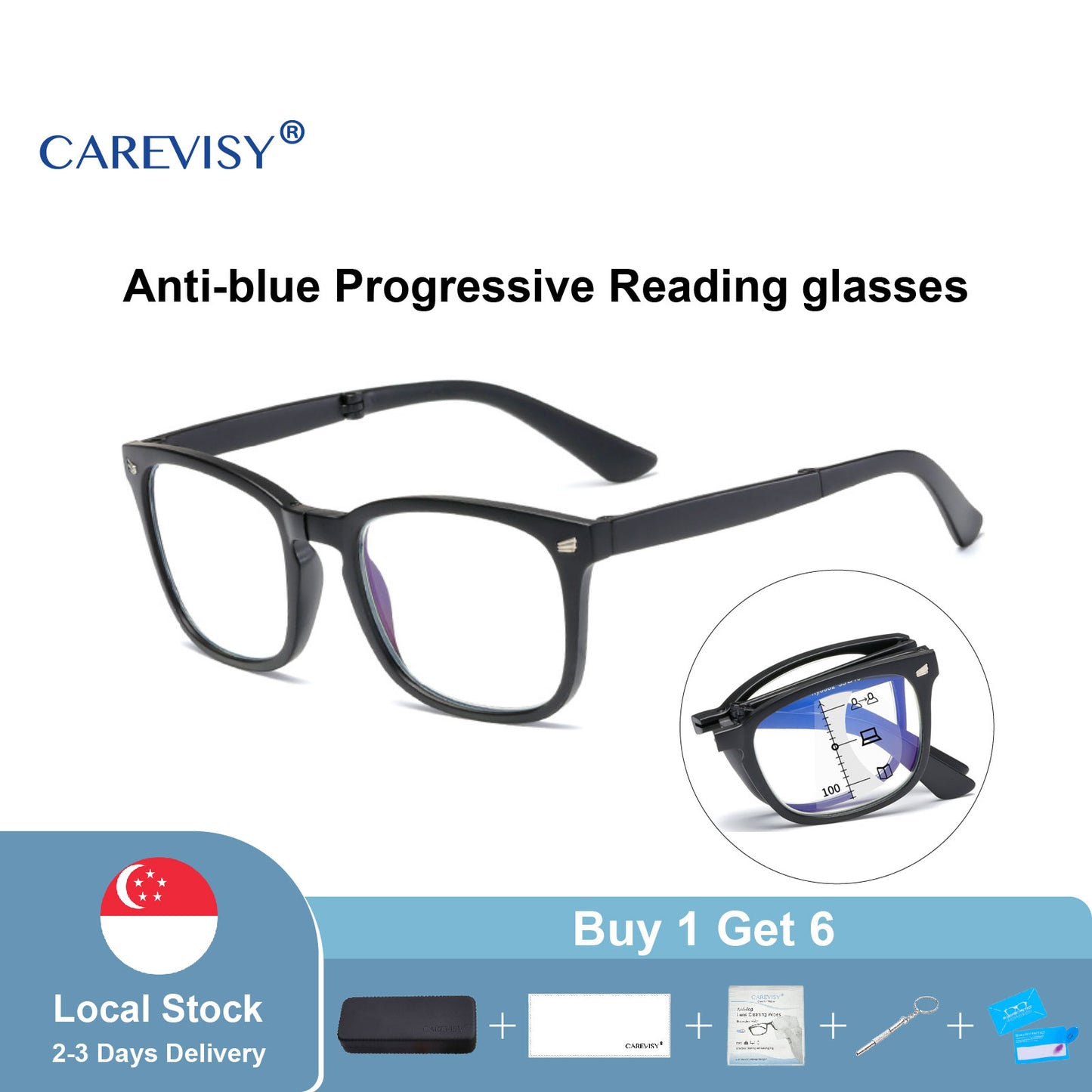 Foldable Progressive Reading Glasses C6083