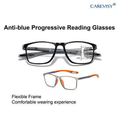 Flexible Progressive Anti-blue Light Reading Glasses C6084