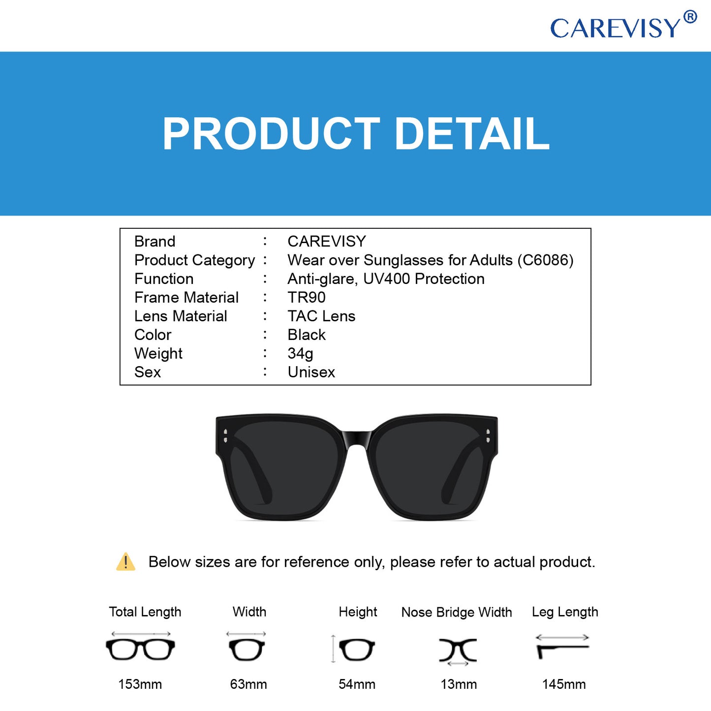 Wear Over Myopia Sunglasses C6086