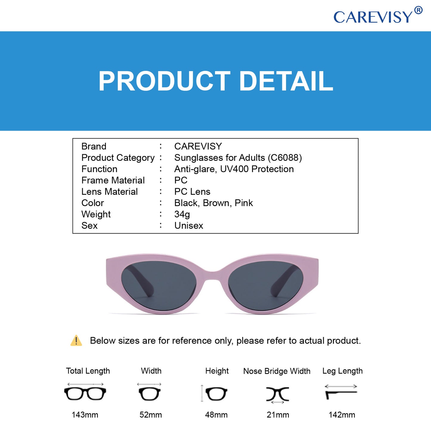 GM Cat Eye Sunglasses C6088