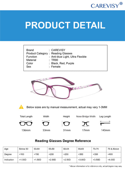 Fashion Anti-blue Light Reading Glasses C6077