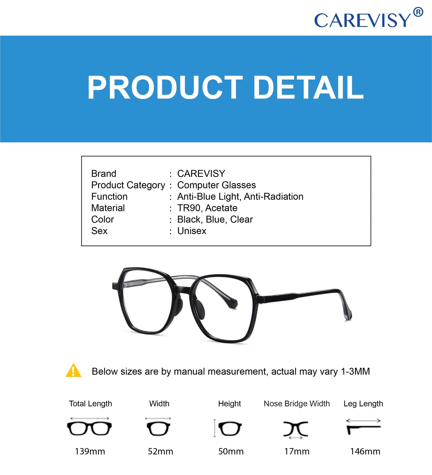 Ins Style Anti Blue Light Glasses C6064