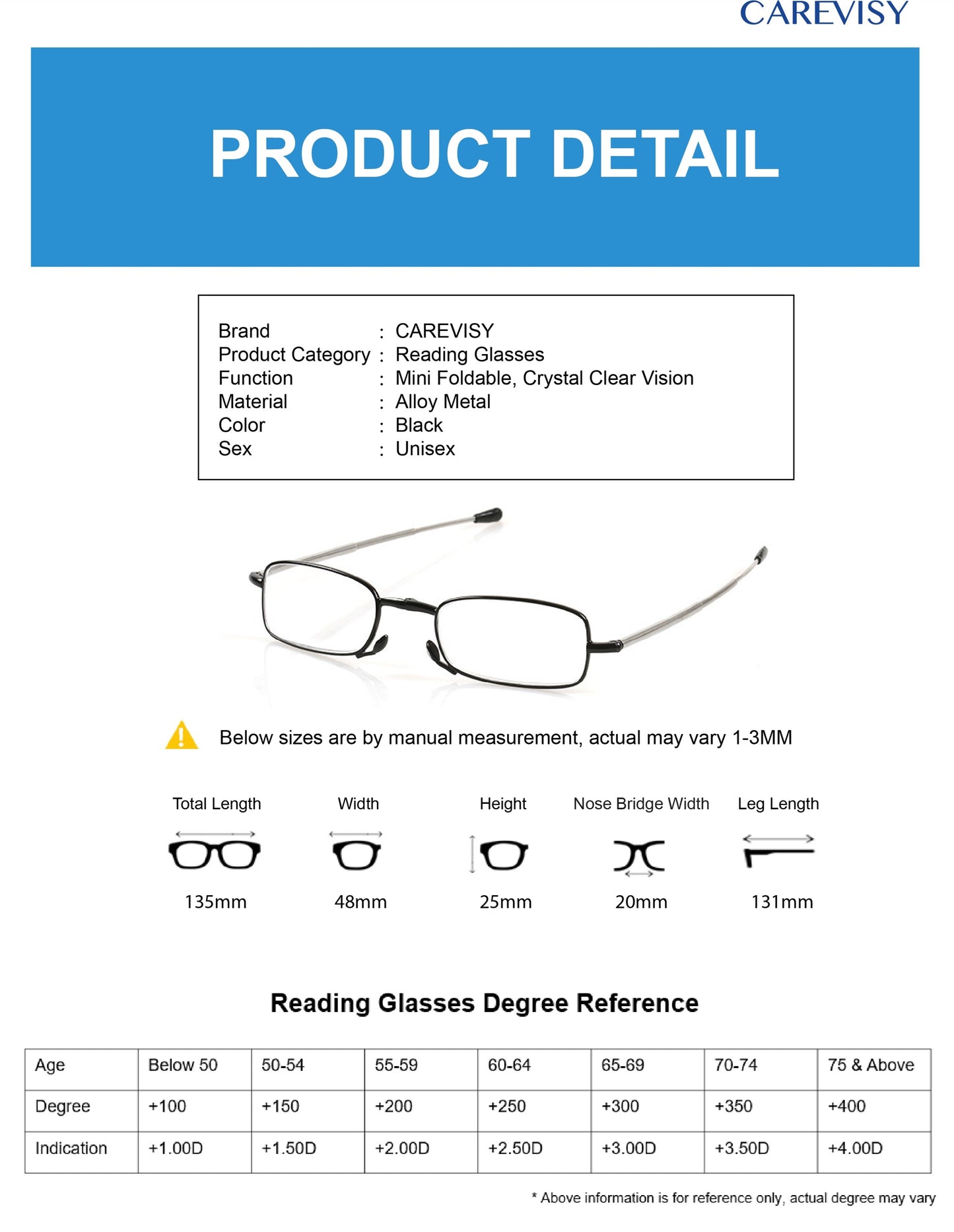 Mini Foldable Reading Glasses C6018