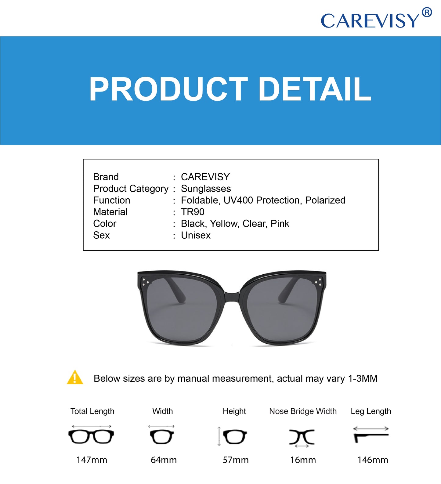 GM Style Foldable Sunglasses C6066