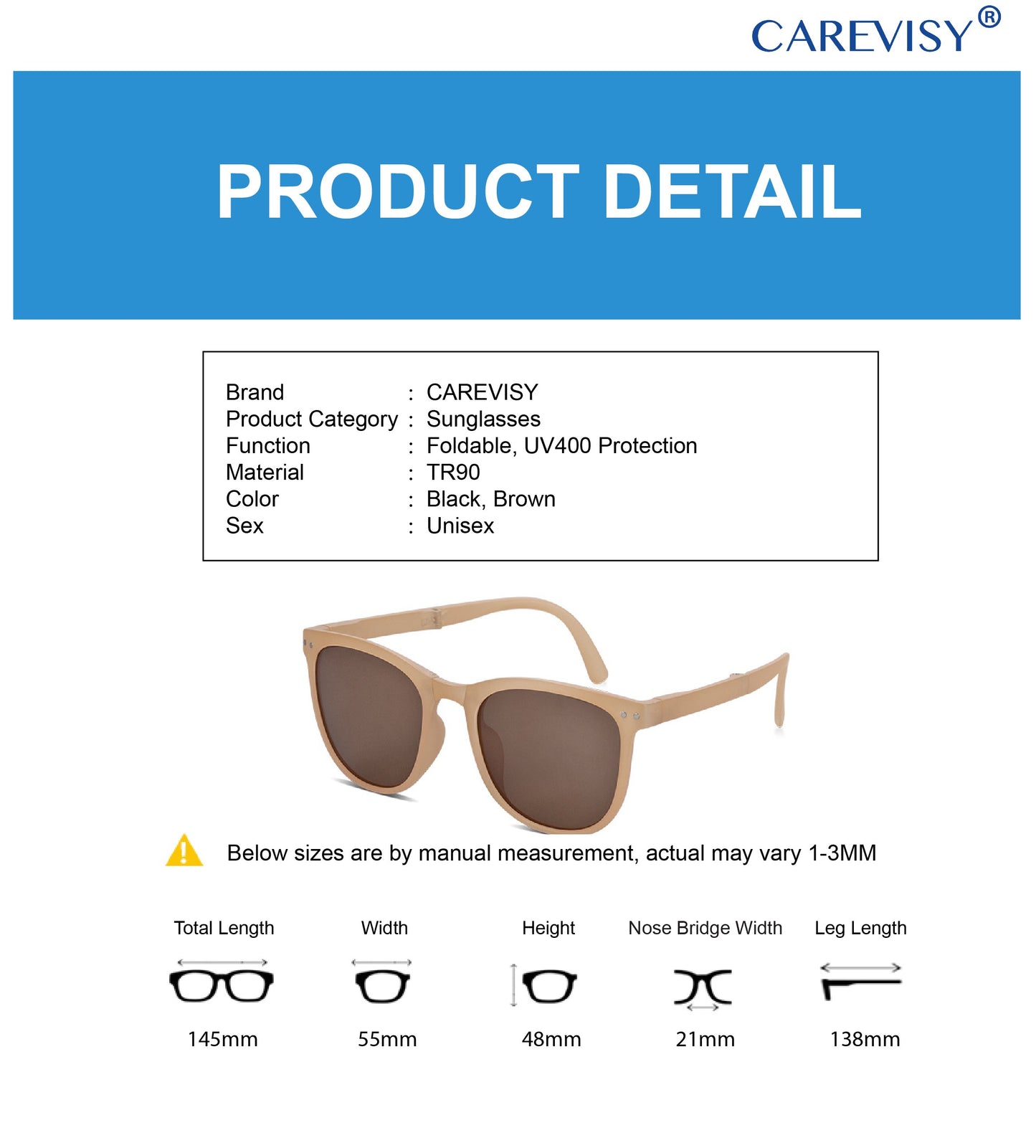 Influencer Foldable Polarized Sunglasses C6046