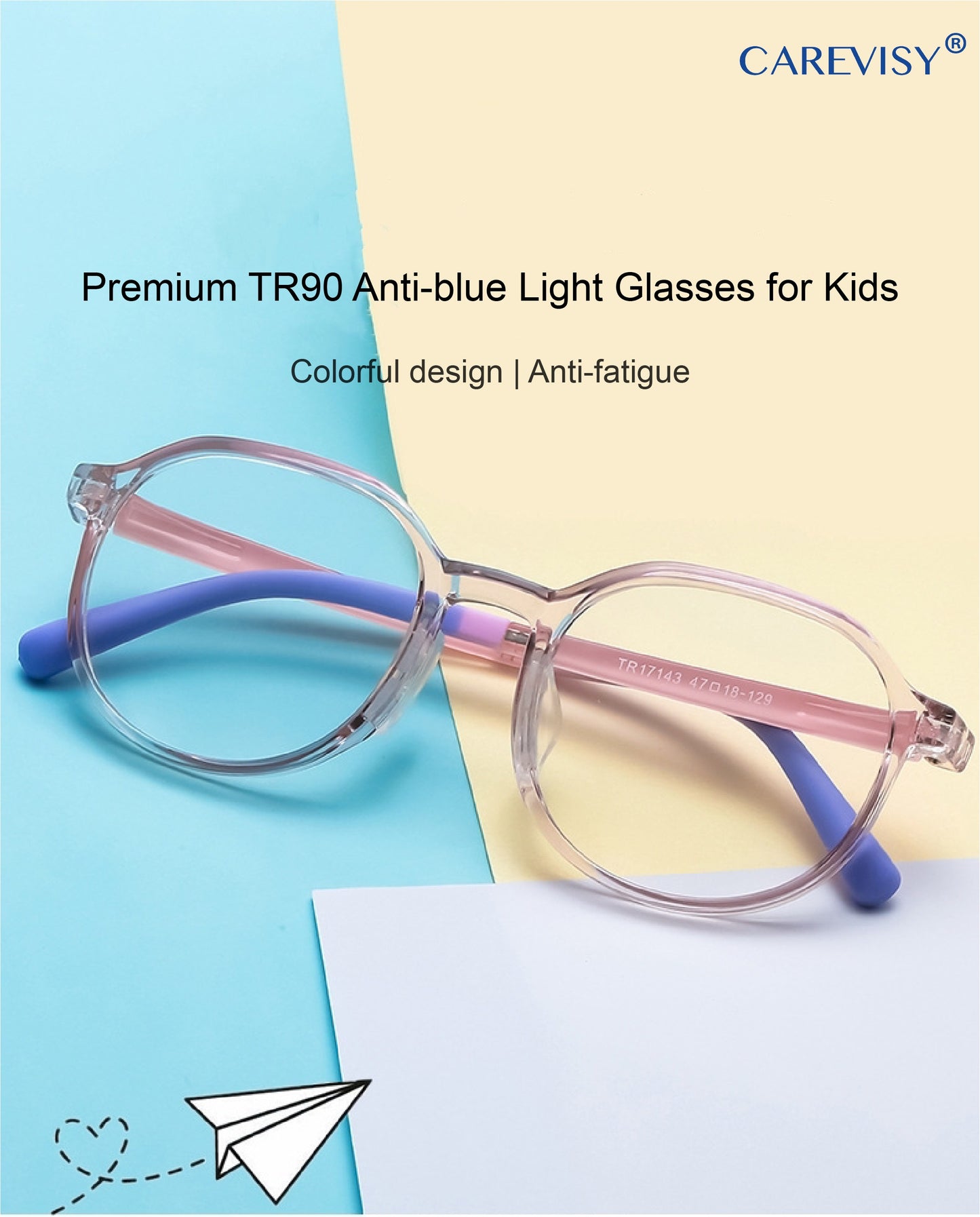 Colorful Anti-blue Light Glasses Kids C6071