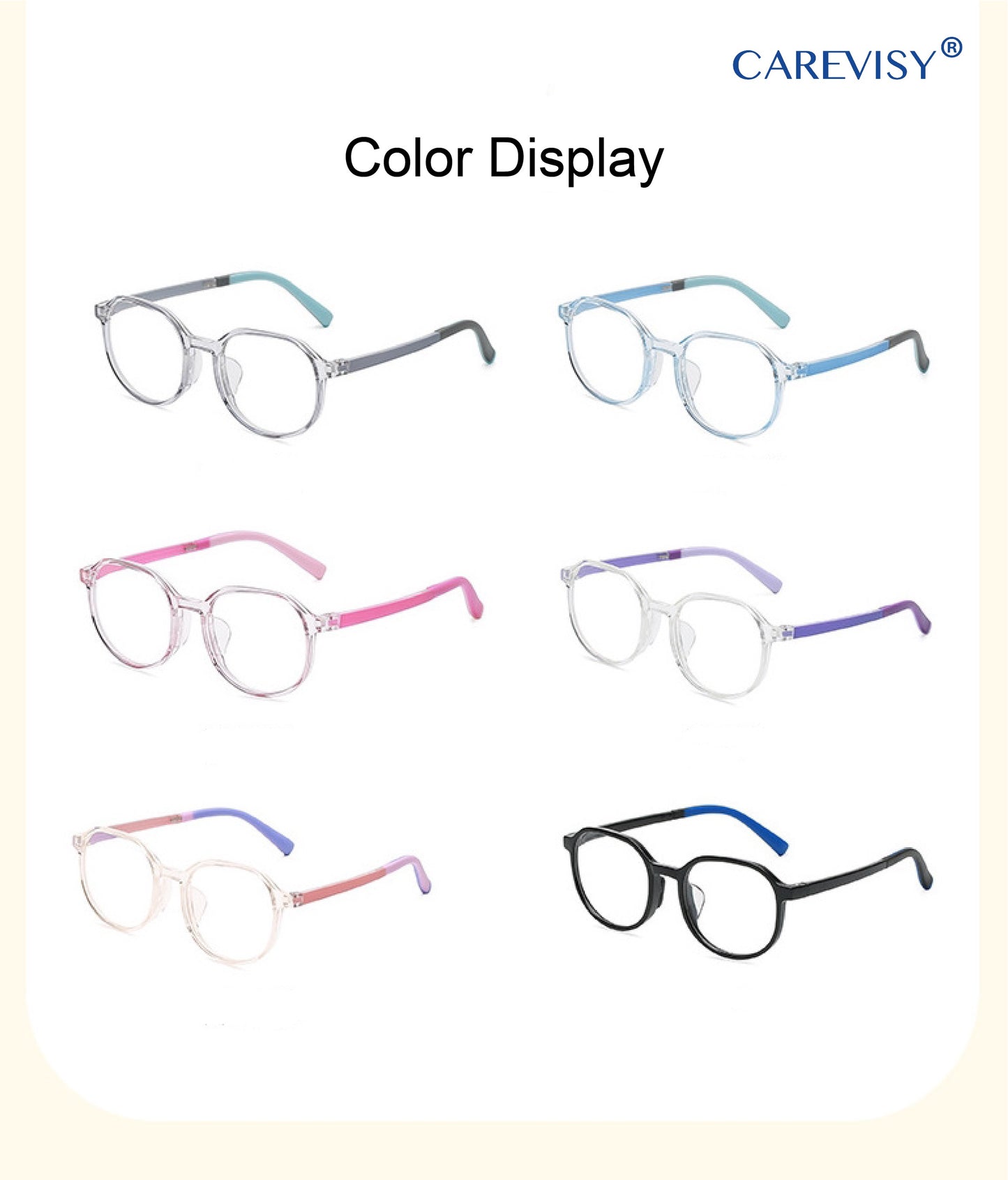 Colorful Anti-blue Light Glasses Kids C6071